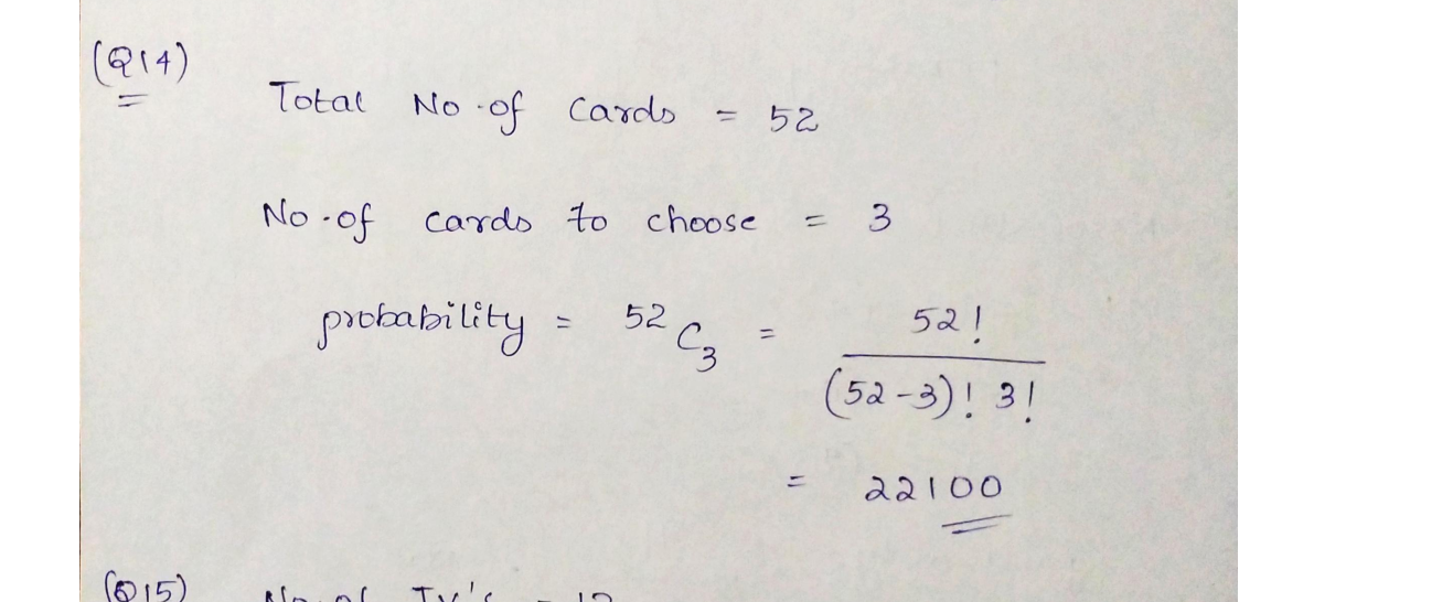 3 cards are drawn from a standard deck of 52 playing cards. How many