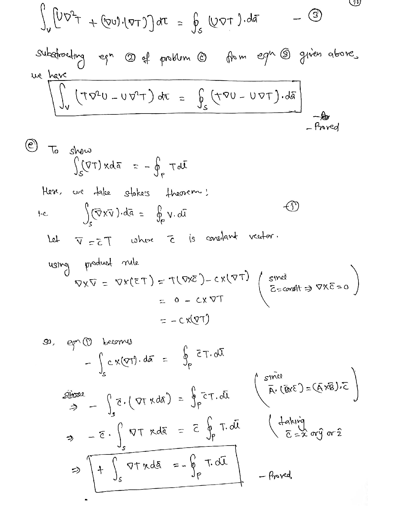 Problem 1.61 Although the gradient, divergence, and curl theorems are ...